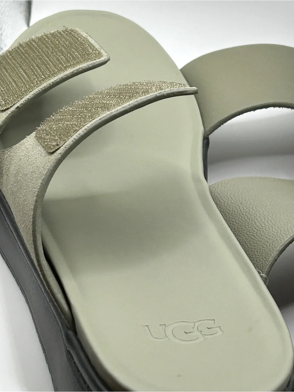 UGG Women’s Zane Slide II Suede Slide Sandal in Sage Green EUC